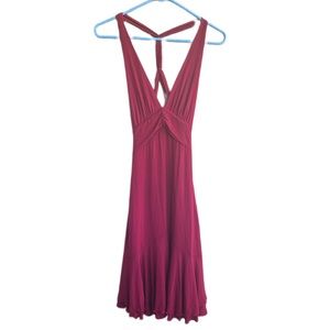 Y2k Bebe halter dress v-neck size xs